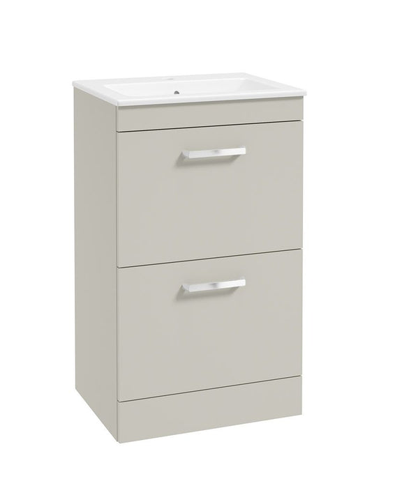 Sonas Corta Floorstanding 50Cm Two Drawer Unit | Whispering Willow | Chrome Handles | UF1833