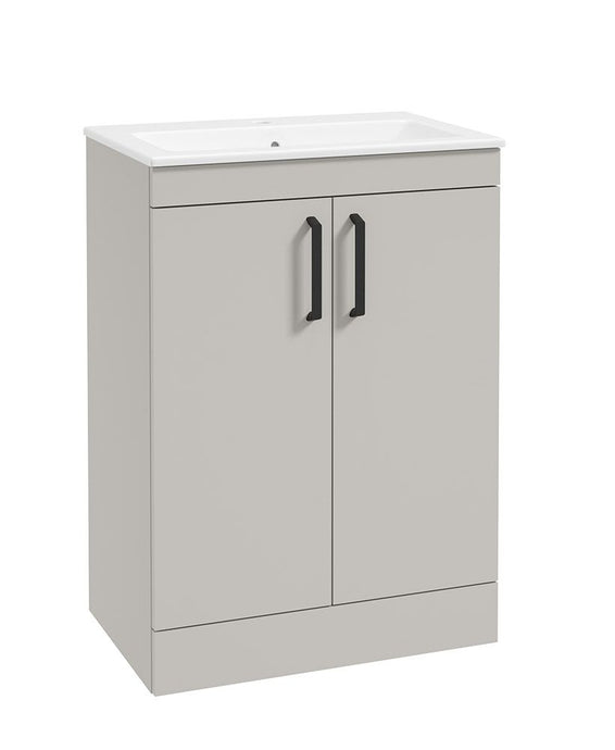 Sonas Corta Floorstanding 60Cm Two Door Unit | Morning Mist | Black Handles | UF1842