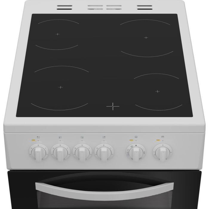 Load image into Gallery viewer, Indesit 50cm Electric Twin Cooker with Ceramic Hob | White | ITE5VMW
