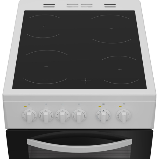 Indesit 50cm Electric Twin Cooker with Ceramic Hob | White | ITE5VMW