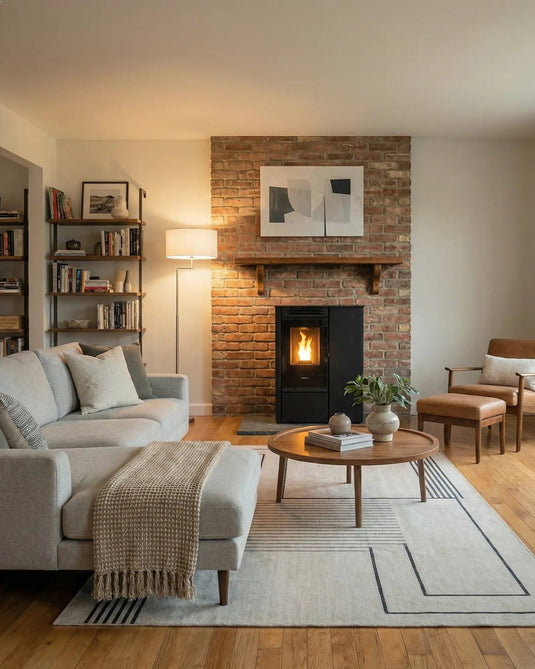 Elcofire Kiva Slimline Pellet Stove | 8KW | EFKISP