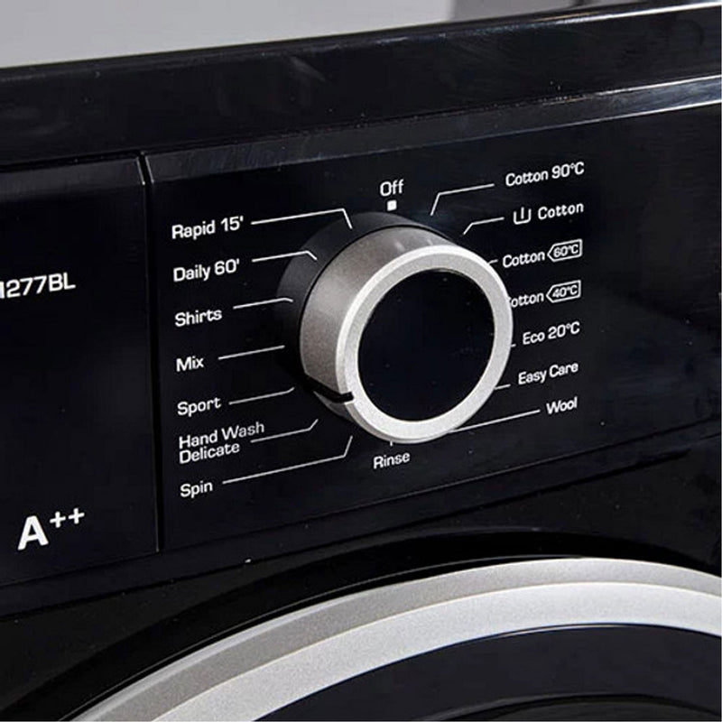 Завантажте зображення в засіб перегляду галереї, NordMende Washing Machine | 7KG | Black | 1200 Spin | WMT1271BL
