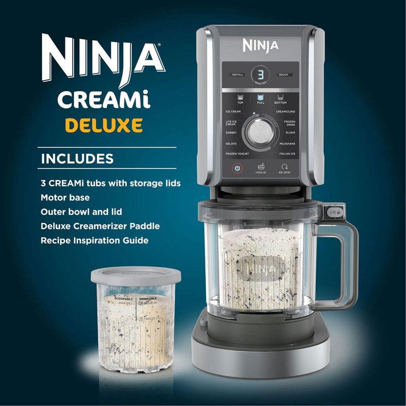 Завантажте зображення в засіб перегляду галереї, Ninja Creami Deluxe 10-in-1 Ice Cream &amp; Frozen Drink Maker | NC501UK
