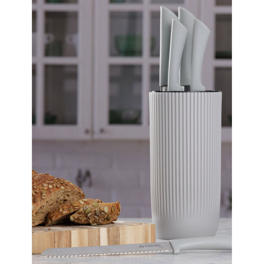 Viners Everyday Grey Ripple 5-Piece Knife Block Set | 0305.264