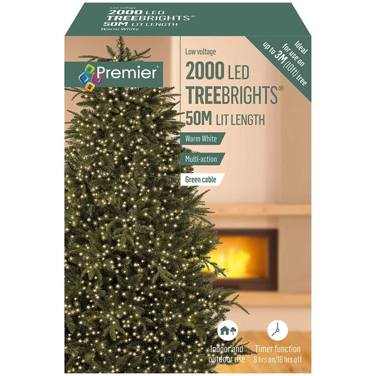 2000 LED Multi-Action Treebrights with Timer | Warm White | 141649