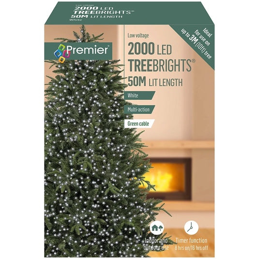 2000 LED Multi-Action Treebrights with Timer | White | 141136