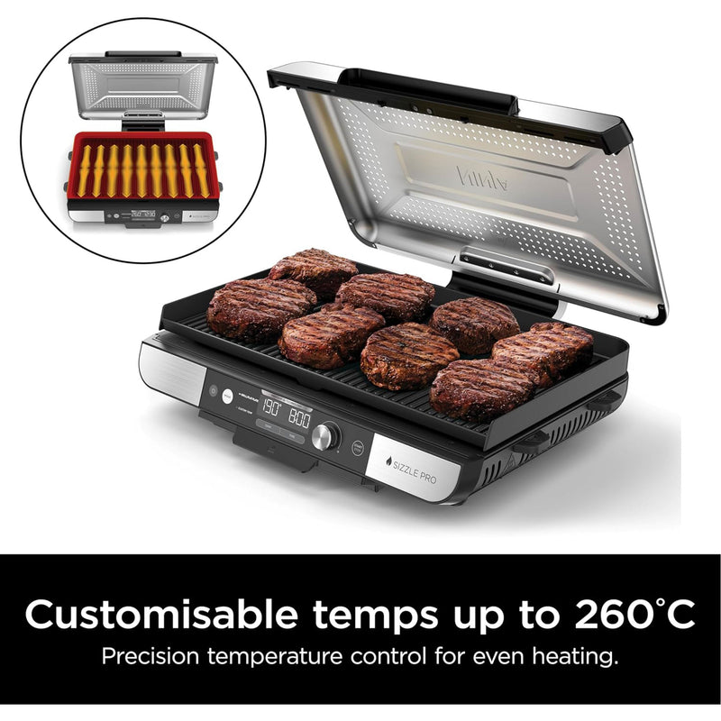 Завантажте зображення в засіб перегляду галереї, Ninja Sizzle Low Smoke Indoor Grill &amp; Flat Plate | GX101UK
