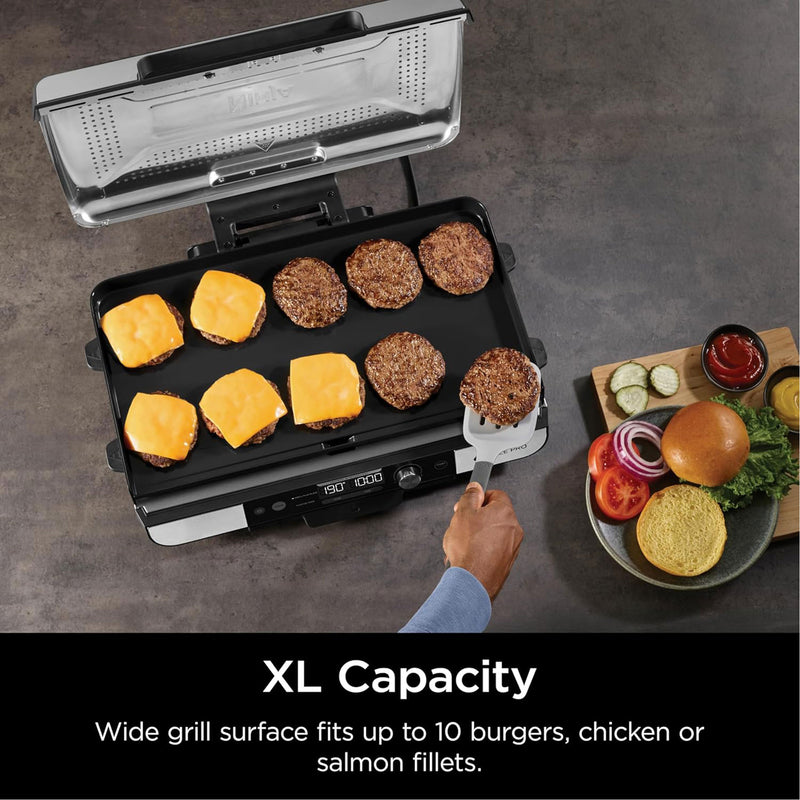 Завантажте зображення в засіб перегляду галереї, Ninja Sizzle Low Smoke Indoor Grill &amp; Flat Plate | GX101UK
