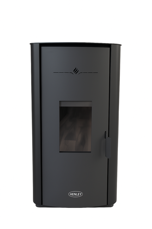 Henley Elm 20kW Wood Pellet Boiler  | Black | Square | STP011
