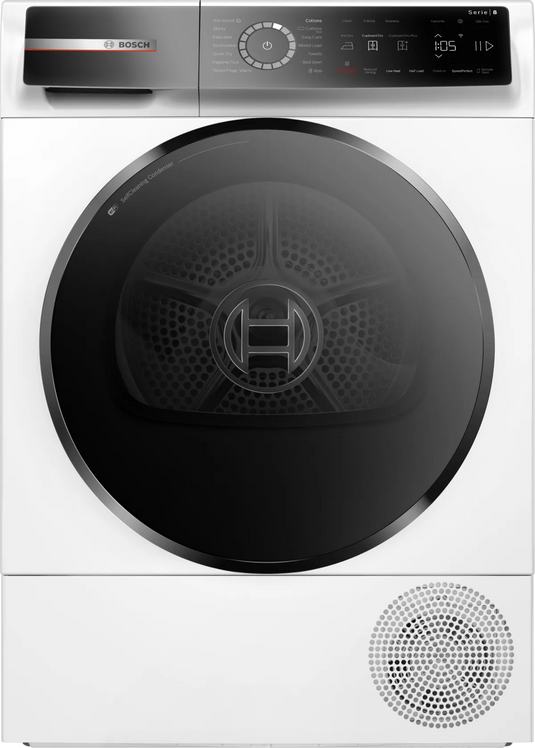 Bosch Series 8 Heat Pump Condenser Dyer | 9KG | White | WQB246C9GB