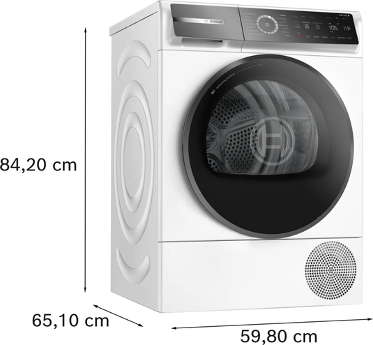 Bosch Series 8 Heat Pump Condenser Dyer | 9KG | White | WQB246C9GB