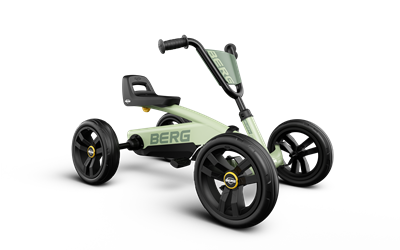 BERG buzzy go kart with four wheels, seat and steering handles 