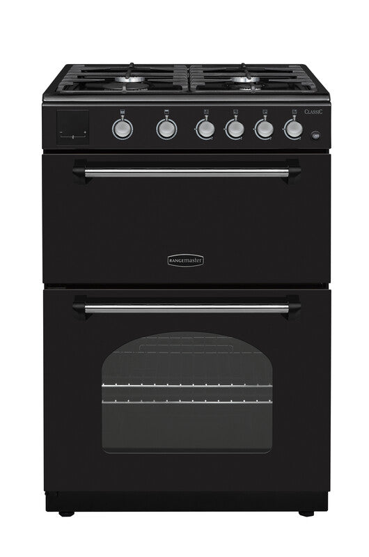 Load image into Gallery viewer, Rangemaster Classic 60cm | Gas | Black &amp; Chrome | 128060 | CLA60NGFBL/C
