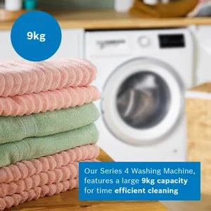 Завантажте зображення в засіб перегляду галереї, Bosch Series 4 Washing Machine | 9KG | 1400 Spin | White | WAN28259GB
