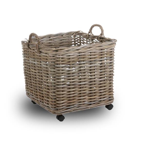 Marcia Square Basket on Wheels | Medium