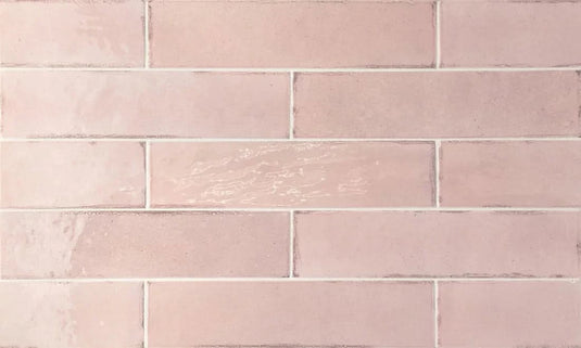 tribeca tile in tea rose, 6x24.6cm