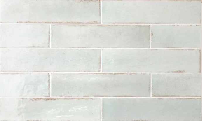 tribeca tile in seaglass mint, 6x24.6cm