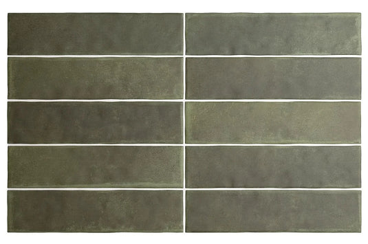 argile tile in khaki, 6x24.6cm