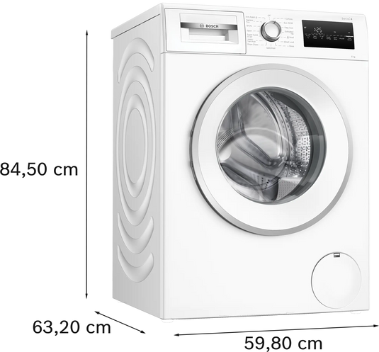 BOSCH Series 4 Washing Machine 1400 Spin | 8KG | White | WAN28254GB