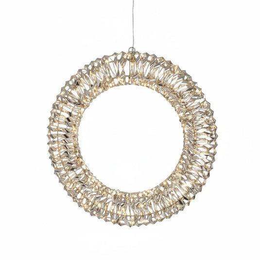 Lumineo Gold Twist Micro LED Wreath | 50cm | 302176