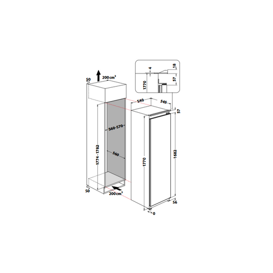 Whirlpool Freezer | 177x54cm | WHSD18F023C1