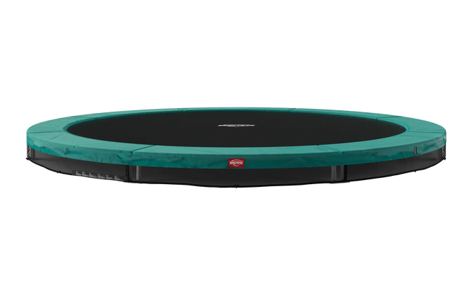 green inground trampoline
