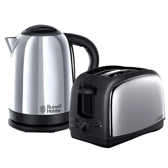 Russell Hobbs Lincoln Steel Toaster and Kettle Pack | 21830