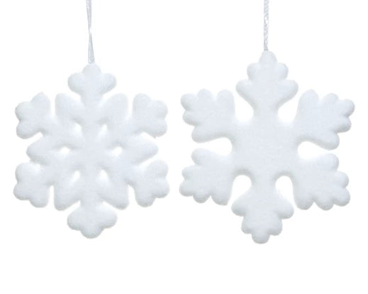 Snowflake Foam Snowflake Fibre 2 Assorted | White | 470054