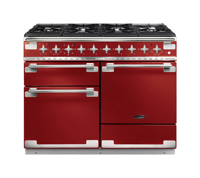 Rangemaster Elise 110 | Dual Fuel | Cherry Red | Brushed Nickel Trim | ELS110DFFRD/