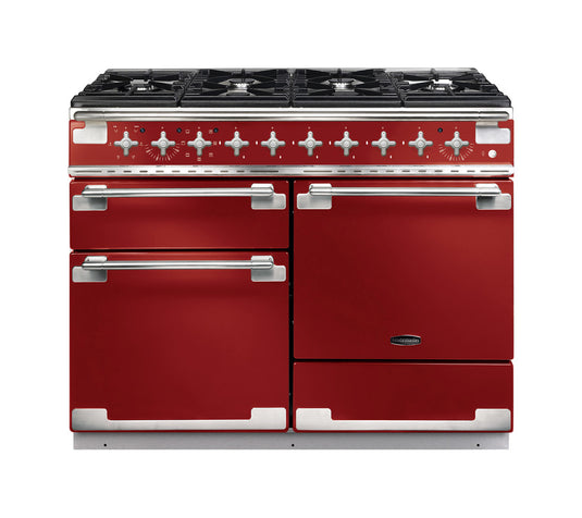 Rangemaster Elise 110 | Dual Fuel | Cherry Red | Brushed Nickel Trim | ELS110DFFRD/