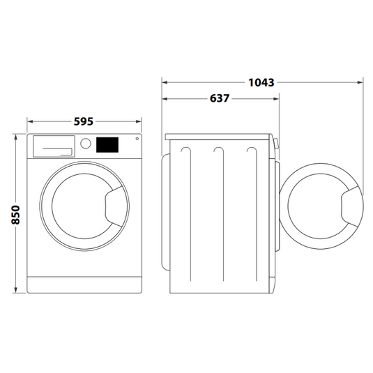 Hotpoint Washing Machine | 9kg | 1400 Spin | White | HNR9W64WSIRE