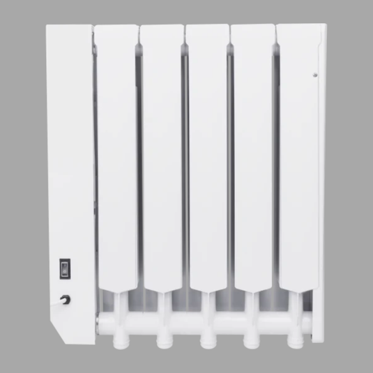 Luceco Masterplug Smartenergy Monitoring Oil Radiator 1000W | White | 5 Fins | Uk Plug | OILW100W5UK-MP