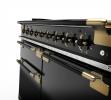 Rangemaster Elise 110 Dual Fuel Stainless Steel with Black / Antique Brass trim |  13639 ELS110DFFSS/BE