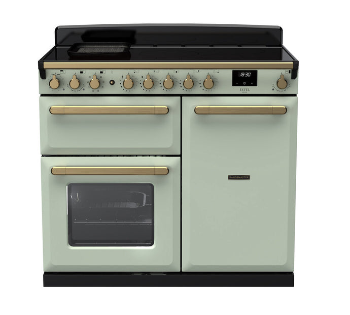 Rangemaster Estel Deluxe 100 | Induction | Mint | Antique Brass Trim | ESDL100EIPMNT/AB1