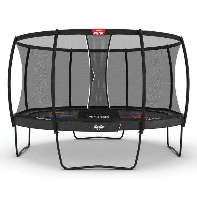 Berg Champion Regular Trampoline | 430CM/ 14FT | Safety Net Deluxe XL | Grey | 35.44.88.02