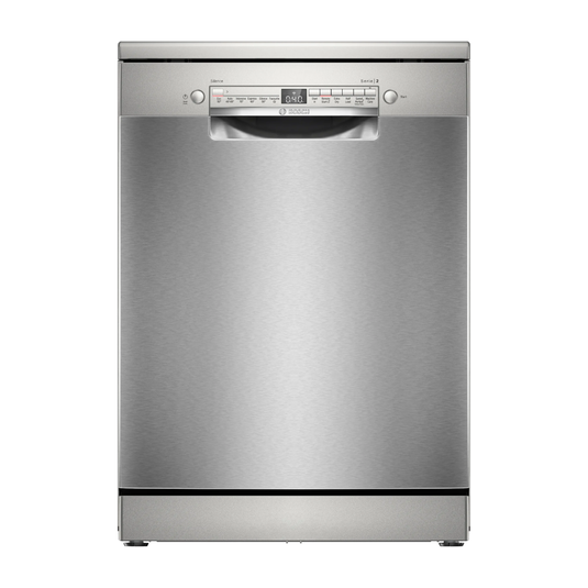 Bosch Series 2 60CM Freestanding Standard Dishwasher - Brushed Steel | SMS2HVI06G