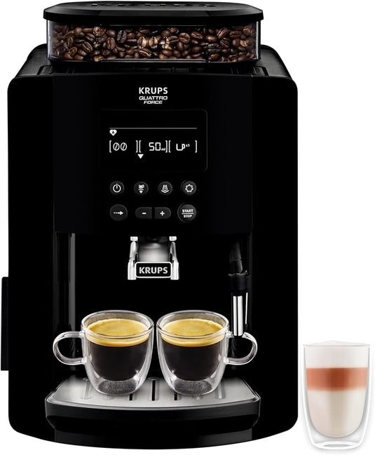 KRUPS Arabica Digital Espresso | Bean to Cup Coffee Machine | Black | EA817040