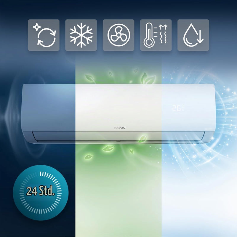 Завантажте зображення в засіб перегляду галереї, Cecotec AirClima 9000 SmartFresh Split Air Conditioner with Heat Pump 9000 BTU  Remote Control | 081818
