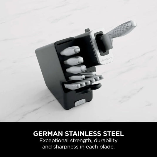 Ninja StaySharp 14-Piece Stainless Knife Set, Wood Block & Built-In Sharpener | K62014EUUK