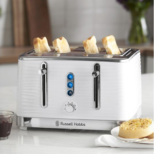 Russell Hobbs Inspire 4 Slice Toaster | White | 24380