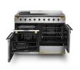 Rangemaster Elise 110 Dual Fuel Stainless Steel with Black / Antique Brass trim |  13639 ELS110DFFSS/BE