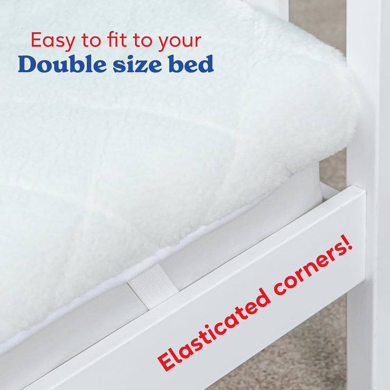 Завантажте зображення в засіб перегляду галереї, Russell Hobbs Electric Sherpa Double Fleece Blanket | White | RHBDB8004
