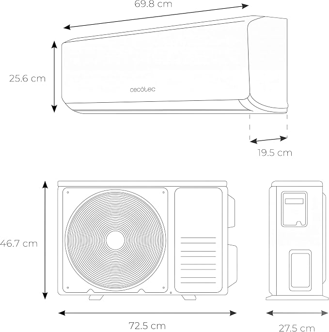 Завантажте зображення в засіб перегляду галереї, Cecotec AirClima 9000 SmartFresh Split Air Conditioner with Heat Pump 9000 BTU  Remote Control | 081818

