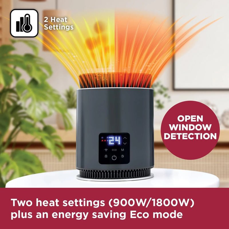 Załaduj obraz do przeglądarki galerii, BLACK+DECKER Smart Ceramic Heater | Black | 1800W
