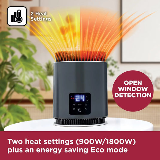 BLACK+DECKER Smart Ceramic Heater | Black | 1800W