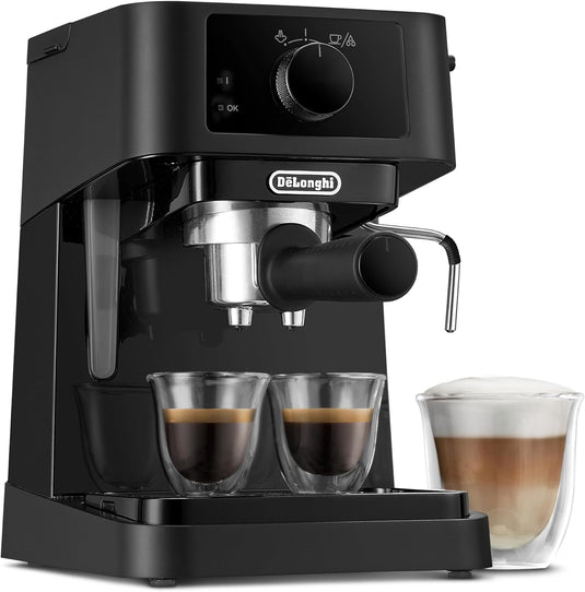 DeLonghi Stilosa Barista Espresso Machine & Cappuccino Maker | Black | EC230BK