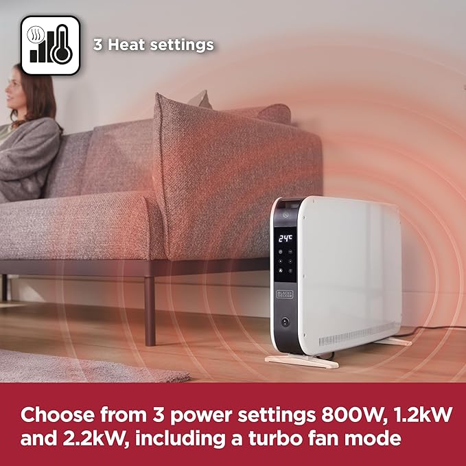 Załaduj obraz do przeglądarki galerii, BLACK+DECKER Smart Convection Heater | 2.2kW | BXCV41014GB
