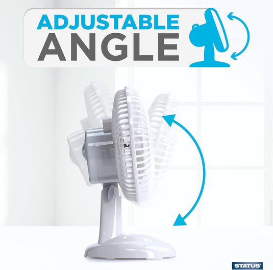 Status 6" Desk Fan White | S6DESKFANW