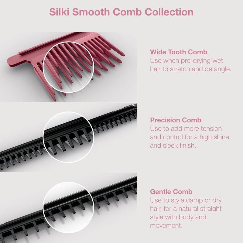 Завантажте зображення в засіб перегляду галереї, Shark SilkiPro Straight Hair Straightener + Dryer in One Tool with Heat-Resistant Storage Case | Rose Petal | HT401UKPK

