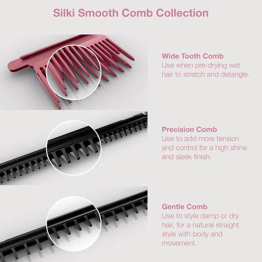 Shark SilkiPro Straight Hair Straightener + Dryer in One Tool with Heat-Resistant Storage Case | Rose Petal | HT401UKPK